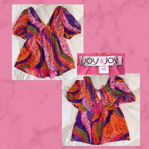 Colorful Babydoll Top